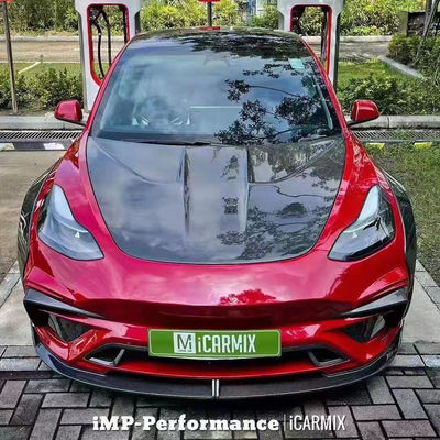 Produk Baru Model 3 Bodyki lebar untuk Tesla Model 3 Body Kit Upgrade IMP Style Bagian depan dan belakang Bumper Spoilers