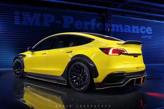 Produk Baru Model 3 Bodyki lebar untuk Tesla Model 3 Body Kit Upgrade IMP Style Bagian depan dan belakang Bumper Spoilers