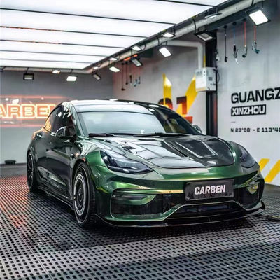 FPR 2019 Spoiler For Tesla Model 3 Body Kit 2022 Gaya ACP Bagian Depan Dan Belakang Bumper