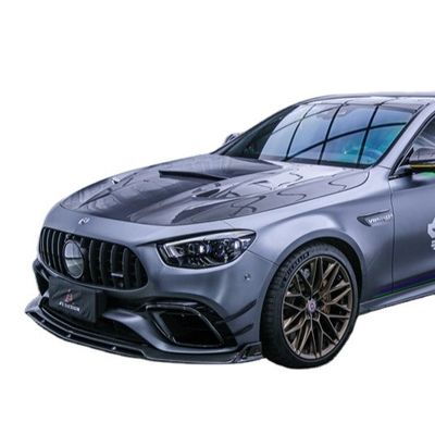 Auto Parts Carbon Fiber Body Kit untuk Mercedes E63S E63s Carbon Fiber Front Scoop Diffuser Spoiler Carbon Fiber Hood