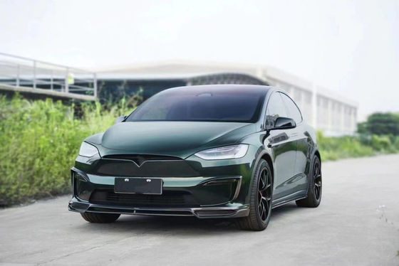 CMST Tesla Model X Body Kit Hijau Gelap Tesla Widebody Kit 2023 Front Lip Diffuser