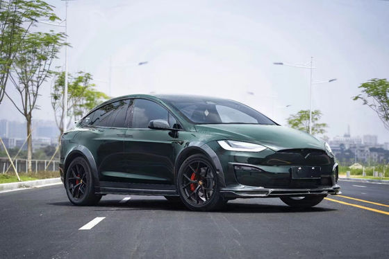 CMST Tesla Model X Body Kit Hijau Gelap Tesla Widebody Kit 2023 Front Lip Diffuser