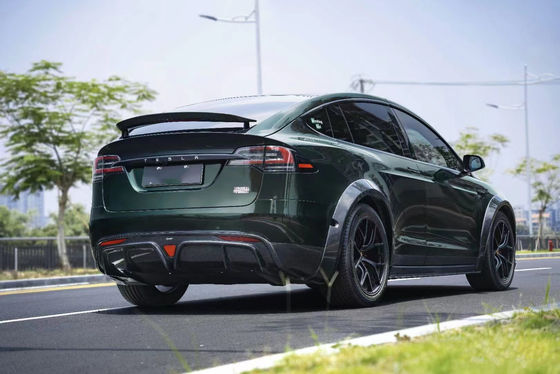 CMST Tesla Model X Body Kit Hijau Gelap Tesla Widebody Kit 2023 Front Lip Diffuser