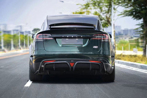 CMST Tesla Model X Body Kit Hijau Gelap Tesla Widebody Kit 2023 Front Lip Diffuser