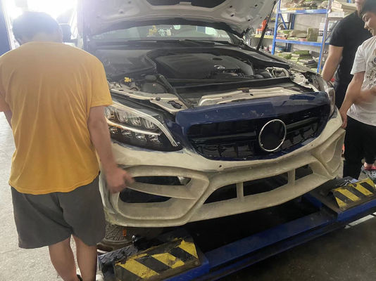 Bagian Otomotif untuk Mercedes W205 C180 C260 C300 Body Kit W205 C180 C260 C300 Upgraded IMP Style Front Bumper Body Kit