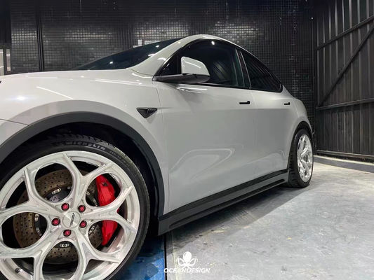Model Putih Cerah Y Widebody Disesuaikan Belakang Diffuser Bumper Serat Karbon Kering