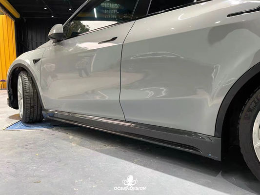 Model Putih Cerah Y Widebody Disesuaikan Belakang Diffuser Bumper Serat Karbon Kering