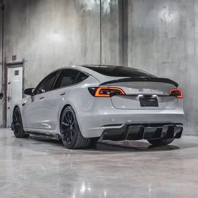 2017 - 2019 MODEL 3 Body Kit Tesla Bagian Depan Sekop Belakang Diffuser Spoiler 180mm
