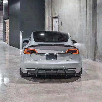 2017 - 2019 MODEL 3 Body Kit Tesla Bagian Depan Sekop Belakang Diffuser Spoiler 180mm