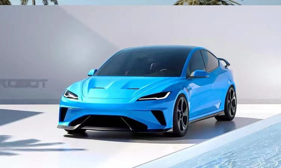 2024 Perbaikan Tesla Body Kit Serat Karbon Model 3 Spoiler Robot Gaya Depan Dan Belakang Bumper