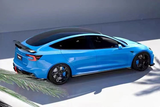 2024 Perbaikan Tesla Body Kit Serat Karbon Model 3 Spoiler Robot Gaya Depan Dan Belakang Bumper
