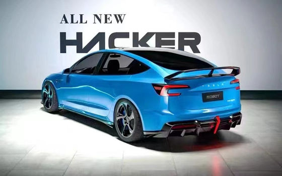 2024 Perbaikan Tesla Body Kit Serat Karbon Model 3 Spoiler Robot Gaya Depan Dan Belakang Bumper