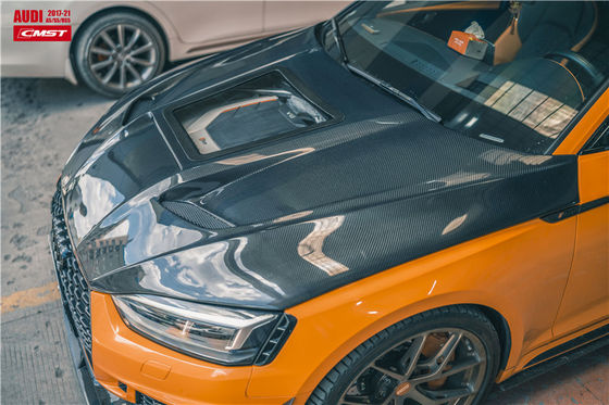 Auto Parts for Audi A5 S5 RS5 Carbon Fiber Hood A5 S5 RS5 Upgraded Transparent Style Hood Hatch