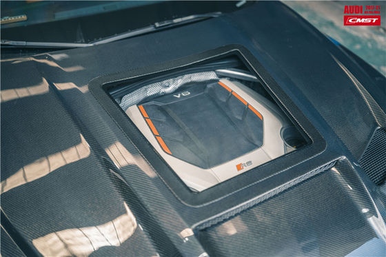 Auto Parts for Audi A5 S5 RS5 Carbon Fiber Hood A5 S5 RS5 Upgraded Transparent Style Hood Hatch