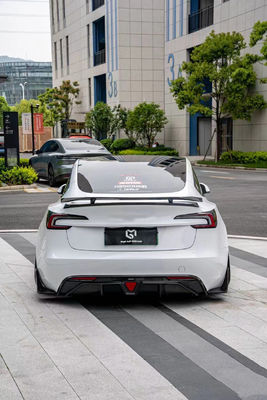 Serat Karbon Tesla Model 3 Body Kit Perbaikan Baru Tesla Side Skirt Front Lip Diffuser
