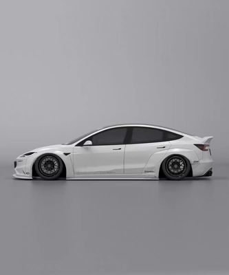 2020- Tesla Body Kit Resin Fiber LB Style Tesla Model 3 Spoiler Diffuser Bibir Depan