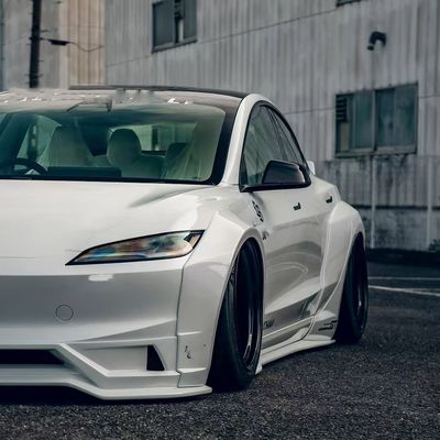 2020- Tesla Body Kit Resin Fiber LB Style Tesla Model 3 Spoiler Diffuser Bibir Depan