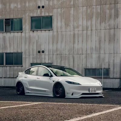 2020- Tesla Body Kit Resin Fiber LB Style Tesla Model 3 Spoiler Diffuser Bibir Depan