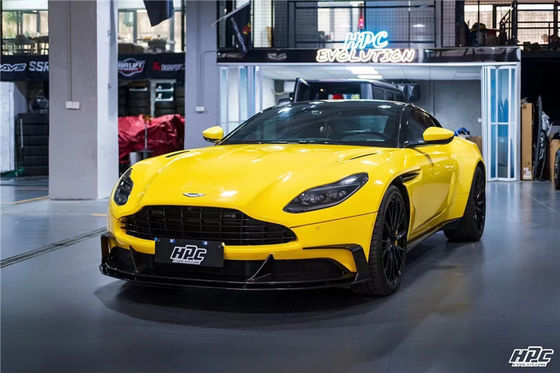 Untuk Aston Martin DB11 Carbon Fiber Body Kit DB11 Upgraded PK Style Carbon Fiber Front Lip Diffuser Spoiler Hood