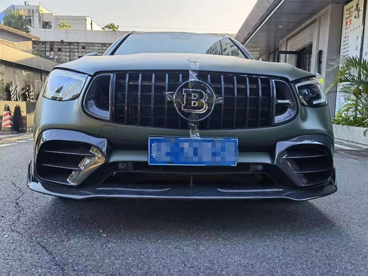 Untuk Mercedes-Benz GLC63 Carbon Fiber Body Kit GLC63 Upgraded Bs Style Carbon Fiber Front Lip Diffuser Spoiler Body Kit