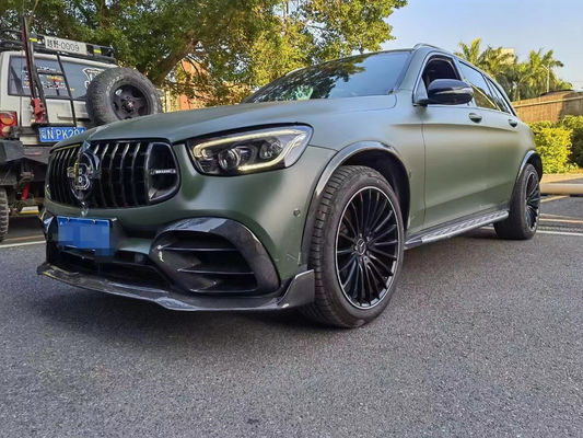 Untuk Mercedes-Benz GLC63 Carbon Fiber Body Kit GLC63 Upgraded Bs Style Carbon Fiber Front Lip Diffuser Spoiler Body Kit