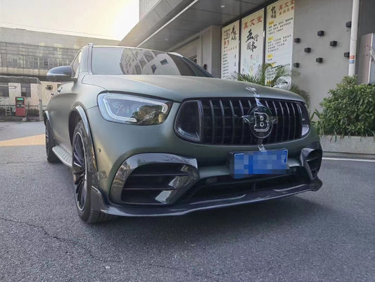 Untuk Mercedes-Benz GLC63 Carbon Fiber Body Kit GLC63 Upgraded Bs Style Carbon Fiber Front Lip Diffuser Spoiler Body Kit