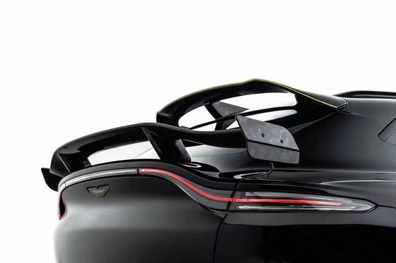 Bright Black Aston Martin Body Kit DBX MSY Gaya Karbon Serat Spoiler Wing