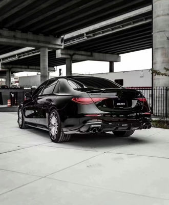 Untuk Mercedes S-Class W223 S400 S450 Carbon Fiber Body Kit W223 Maybach Upgraded BUS Style Front Shovel Diffuser Spoiler