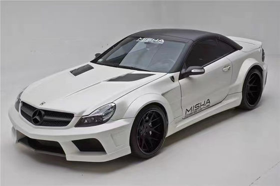 Untuk Mercedes SL R230 Widebody Kit SL R230 Upgraded Misha Style Bagian depan dan belakang Bumper Spoiler Widebody Kit