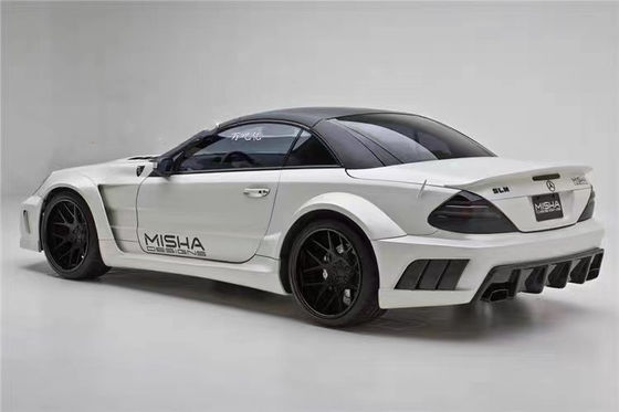 Untuk Mercedes SL R230 Widebody Kit SL R230 Upgraded Misha Style Bagian depan dan belakang Bumper Spoiler Widebody Kit