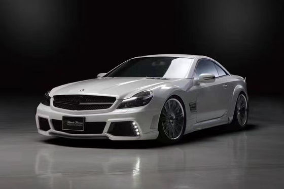 Untuk Mercedes SL R230 Widebody Kit SL R230 Upgraded WD Style Bagian depan dan belakang Bumper Spoiler Widebody Kit