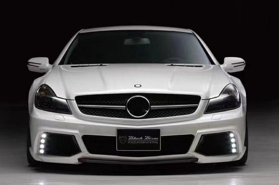 Untuk Mercedes SL R230 Widebody Kit SL R230 Upgraded WD Style Bagian depan dan belakang Bumper Spoiler Widebody Kit