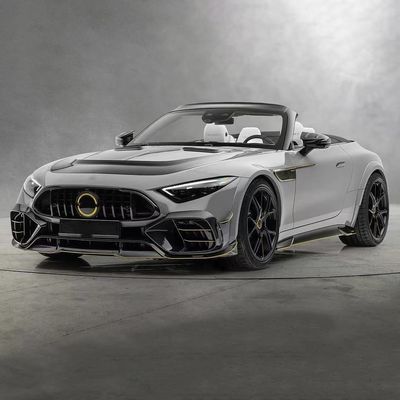 untuk Mercedes SL63 Carbon Fiber Body Kit SL63 Upgraded MSY style carbon fiber front lip diffuser Spoiler widebody kit