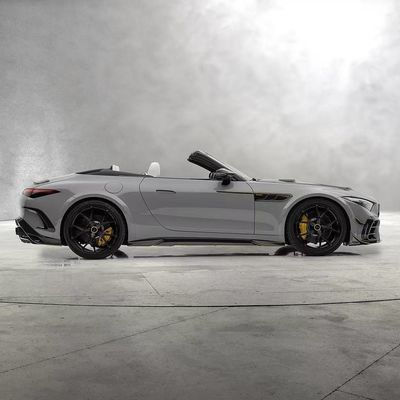 untuk Mercedes SL63 Carbon Fiber Body Kit SL63 Upgraded MSY style carbon fiber front lip diffuser Spoiler widebody kit
