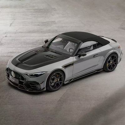 untuk Mercedes SL63 Carbon Fiber Body Kit SL63 Upgraded MSY style carbon fiber front lip diffuser Spoiler widebody kit