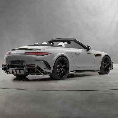 untuk Mercedes SL63 Carbon Fiber Body Kit SL63 Upgraded MSY style carbon fiber front lip diffuser Spoiler widebody kit