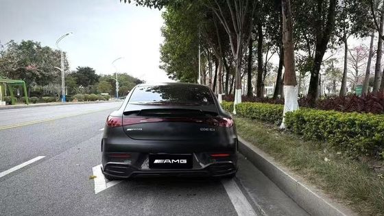 Untuk Mercedes EQE Carbon Fiber Body Kit EQE Upgrade BS Style Carbon Fiber Front Lip Diffuser Spoiler Body Kit