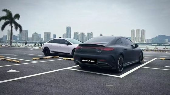 Untuk Mercedes EQE Carbon Fiber Body Kit EQE Upgrade BS Style Carbon Fiber Front Lip Diffuser Spoiler Body Kit