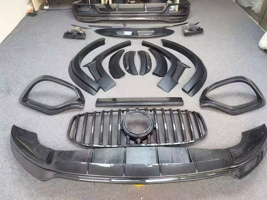 X167 GLS450 Mercedes Benz Body Kit LD Gaya Karbon Serat Lip Spoiler Hood