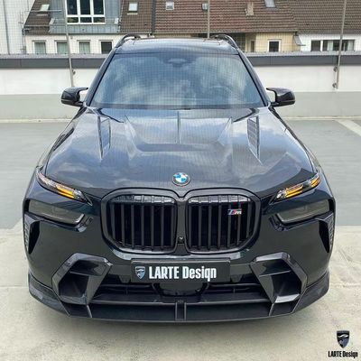 BMW X7 Karbon Fiber Body Kit X7 LD gaya karbon serat depan lip diffuser Spoiler hood roda lengkungan